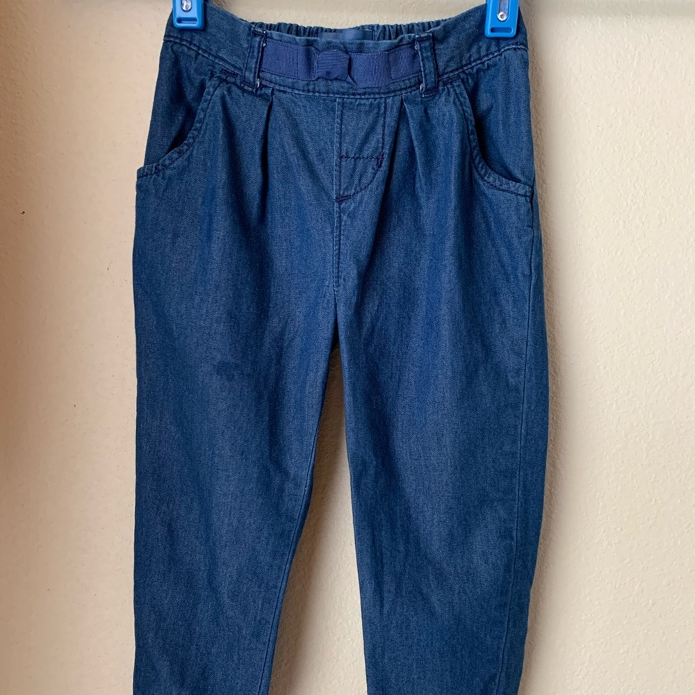 Pleat front Pull on Chambray Pant